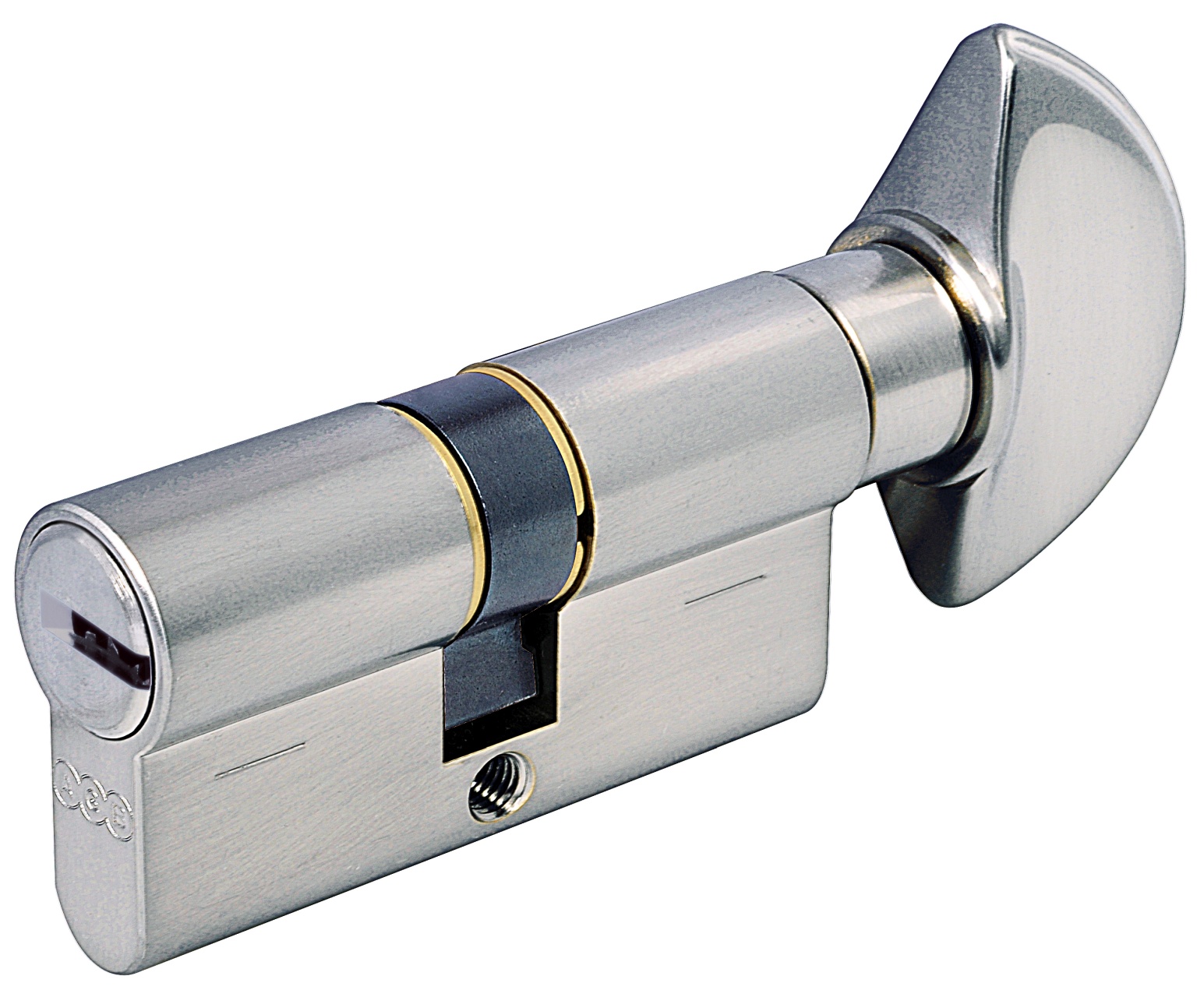 AGB -  Cilindro SCUDO 5000 PS frizionato anti bamping con chiave e pomolo - col. LUCIDO VERNICIATO - lunghezza 85 - misura P-35-10-40
