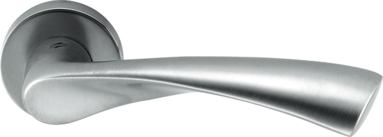 COLOMBO DESIGN -  Maniglia FLESSA coppia con rosette e bocchette ovali foro yale - mat. OTTONE - col. OROPLUS - OTTONE LUCIDO