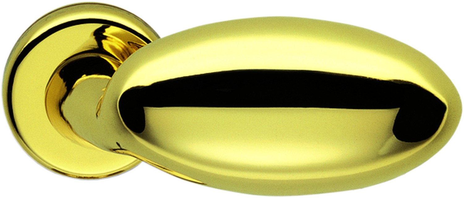 COLOMBO DESIGN -  Pomolo ROBOT ovale fisso con rosetta - mat. OTTONE - col. HPS ZIRCONIUM GOLD