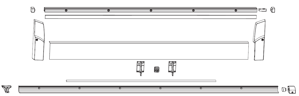MAICO -  Kit RAIL-SYSTEMS profili anta e telaio complanare rs (pas) - gruppo 03 - lbb 1451 - 1650