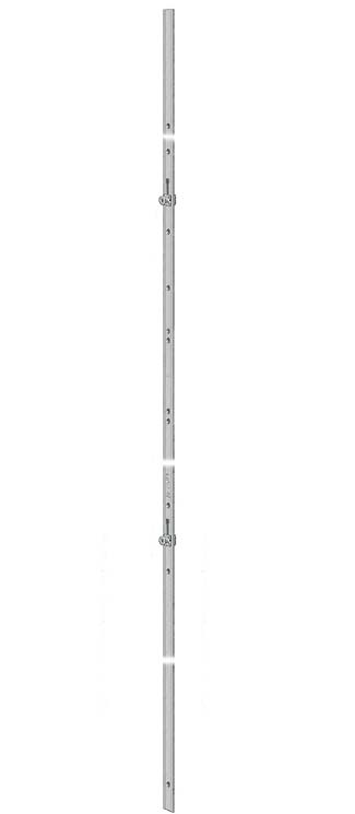 AGB - Asta Cremonese ARTECH anta ribalta altezza maniglia fissa con foro cilindro - gr / dim. 08 - alt. man. 1050 - lbb/hbb 1794 - 2110