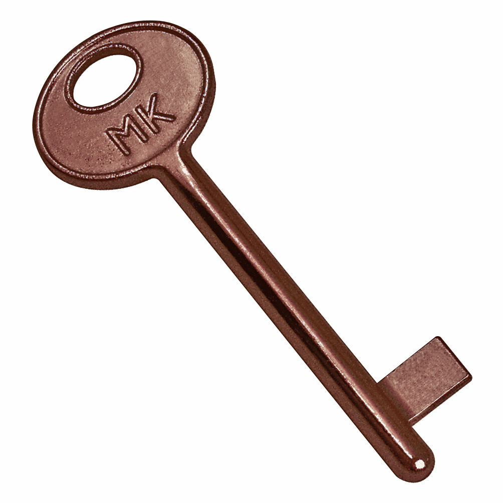AGB -  Chiave per serratura foro patent - col. BRONZATO - note PASS - PARTOUT