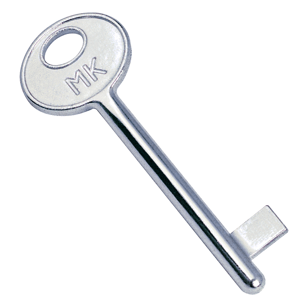 AGB -  Chiave per serratura foro patent - mat. ZAMA - col. NICHELATO LUCIDO - note PASS - PARTOUT