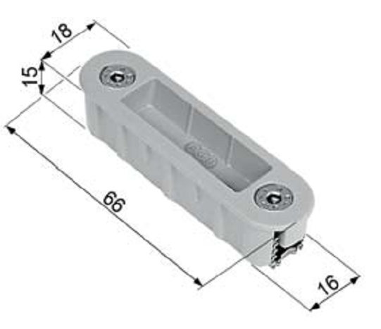 AGB -  Incontro ALUTOP XT per porta in alluminio con magnete per patent solo catenaccio o solo scrocco - col. CROMATO OPACO - info PER POLARIS 2XT E REVOLUTION XT