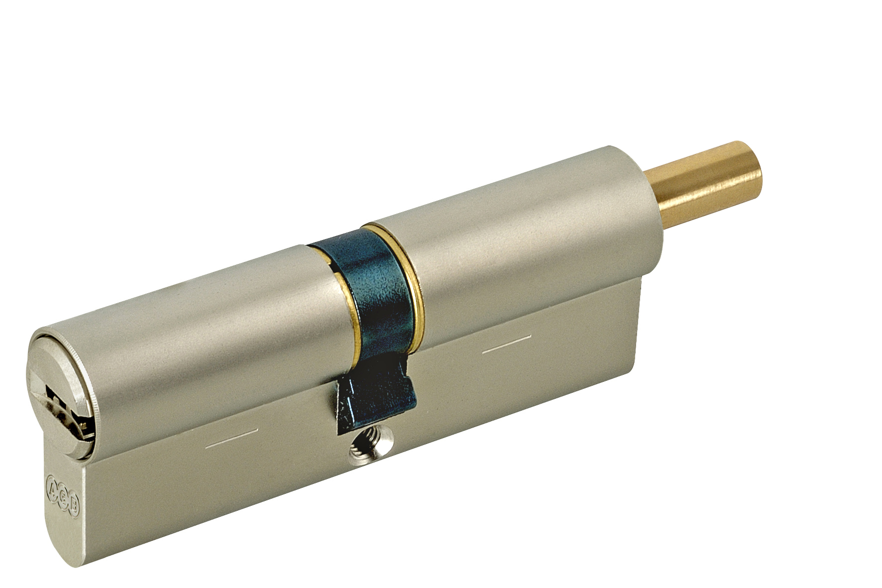 AGB -  Cilindro SCUDO 5000 PS frizionato anti bamping con chiave e codolo - col. NICHELATO OPACO - lunghezza 100 - misura 45 - 55