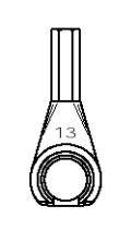 AGB -  Chiave DIME di regolazione - mat. ACCIAIO - col. NATURALE - ANODIZZATO ARGENTO - note PER CERNIERE Ø 11 MM