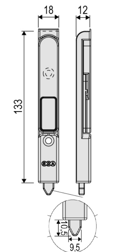 AGB -  Catenaccio MULTIPUNTO a leva superiore o inferiore - col. 15 - ZINCO SILVER - lunghezza 133 - aria 4