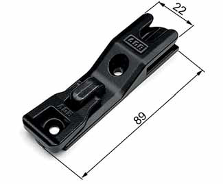 AGB -  Fermamaniglia ABACO per spagnoletta snodata due ante - mat. ZAMA - col. NERO - BLACK POWERAGE