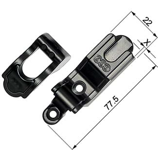 AGB -  Fermamaniglia ABACO per persiana - col. ARGENTO - SILVER POWERAGE - spessore STANDARD