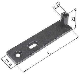 AGB -  Perno ABACO per spagnoletta su piastra lunga - mat. ACCIAIO - col. NERO - BLACK POWERAGE - note PER CAPPOTTO - dimensioni 120