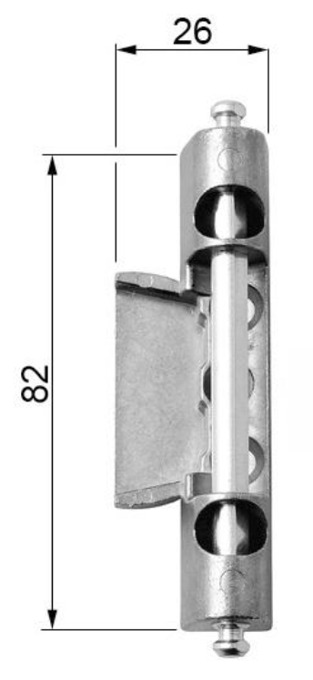 AGB -  Incontro UNITOP registrabile per scrocco e/o catenaccio a filo - col. ZINCO SILVER - frontale 16 E 20 - dim. SPESS. PORTA 45 MM
