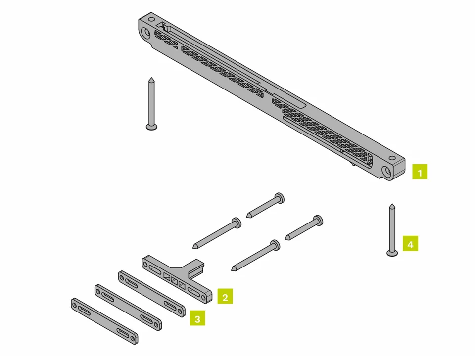KOBLENZ -  Kit SYSTEM 0860 40 kg abs per sistema scorrevole - a: ART. 0860 7 - b: ART. 0860 5