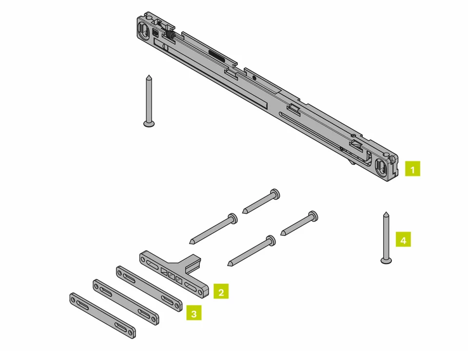 KOBLENZ -  Kit SYSTEM 0860 abs per sistema scorrevole - a: ART. 0860 8 - b: ART. 0860 2
