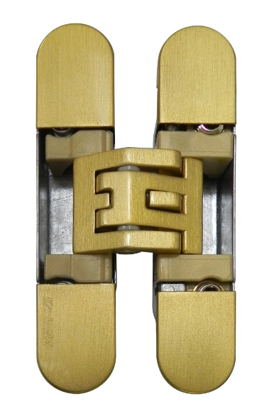 KOBLENZ -  Cerniera KUBICENTER K6400 regolabile a scomparsa ad incasso - col. ORO SATINATO - diametro 30 - 45 - portata (kg) +3 -2 - reg. alt. ±1 - reg. pro. ±2,5 - reg. lat. APERTURA 180°