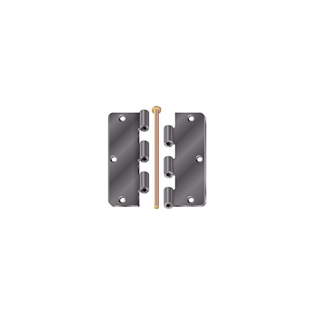 DIDIEFFE -  Cerniera ART 140 fissa a lame sovrapposte - col. VERNICIATO NERO - ø - diametro 6 - a  mm 75 - b mm 50 - d mm SPINA SFILABILE - z mm 75 X 50