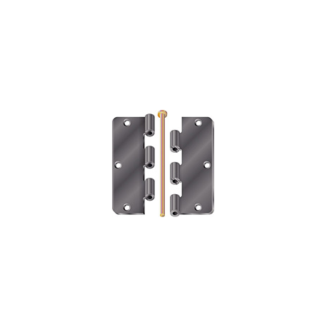 DIDIEFFE -  Cerniera ART 140 fissa a lame sovrapposte - col. VERNICIATO NERO - ø - diametro 6 - a  mm 100 - b mm 50 - d mm SPINA SFILABILE - z mm 100 X 50