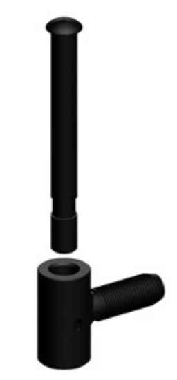 DIDIEFFE -  Cardine GIOTTO PLUS + ad avvitare con spina a levare mestrina per persiane con vite spina e grano - col. VERNICIATO NERO - ø - diametro 8 - a mm M10X900