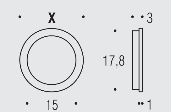 COLOMBO DESIGN -  Rondella distanziatore per maniglie - mat. NYLON - col. NEROMAT - note INDICARE IL MODELLO MANIGLIA - dimensioni X = 21