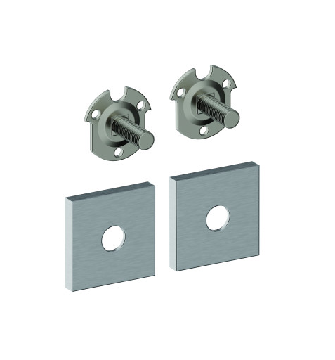 REGUITTI -  Kit Di Fissaggio non passante per maniglione - mat. INOX AISI 304 - col. 5S - INOX SATINATO