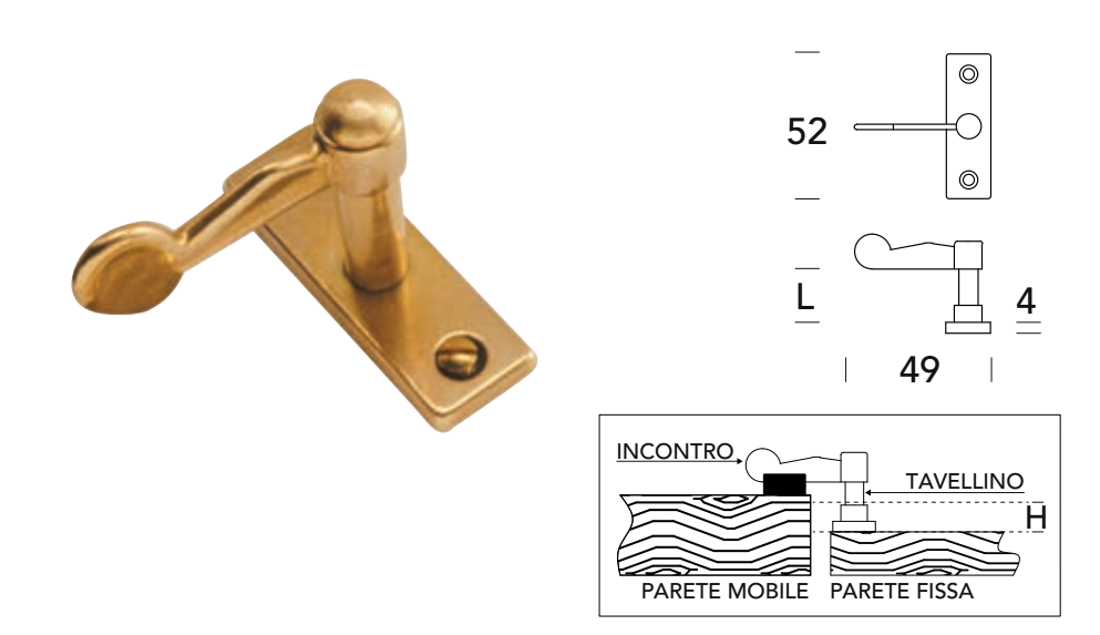 REGUITTI -  Cricchetto a scatto senza incontro - mat. OTTONE - col. 29 ANTICO - dimensioni 25 X 25