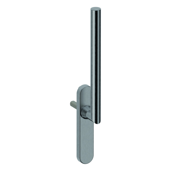 REGUITTI -  Maniglione Alzante TOLEDO B scorrevole hs singolo con placca cieca e conchiglia - mat. INOX AISI 316L - col. INOX SATINATO