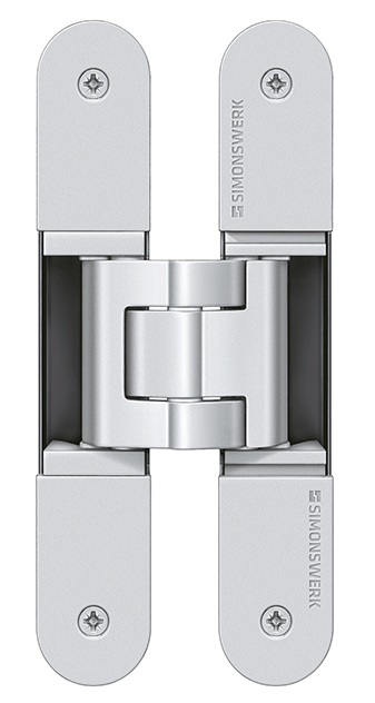 Cerniera TECTUS a scomparsa ad incasso - col. ARGENTO - portata (kg) 40 - reg. alt. +/- 3 - reg. pro. +/- 1 - reg. lat. +/- 3