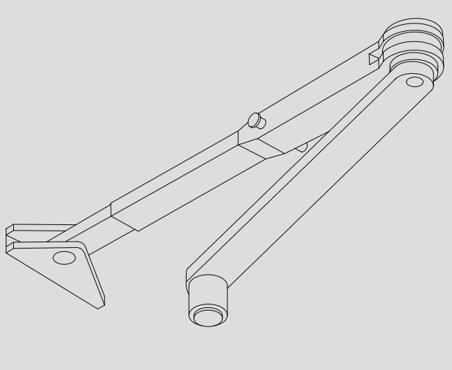 GEZE -  Chiudiporta TS 4000 solo braccio senza corpo - col. BIANCO RAL 9016