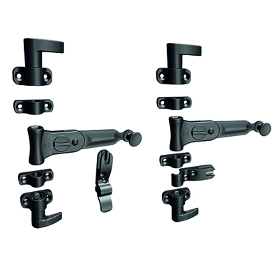 TECNOSTAMP -  Spagnoletta SERIE 907 kit senza aste con finale piatto - col. VERNICIATO NERO - dimensioni L MAN 120 - note Ø 10
