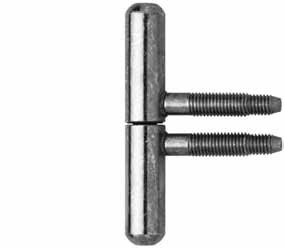 SFS INTEC -  Cerniera 10L fissa a 2 gambi - col. CROMATO SATINATO - ø - diametro 14 - portata (kg) 14