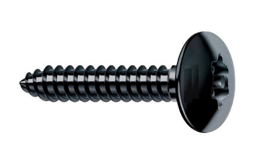 SFS INTEC -  Vite SPB testa bombata torx tamper autoforante fissaggio bandelle - col. NERO DUROCOAT DT - diametro 5,5 - lunghezza 32 - l. utile 27 - utilizzo SCURI IN PVC