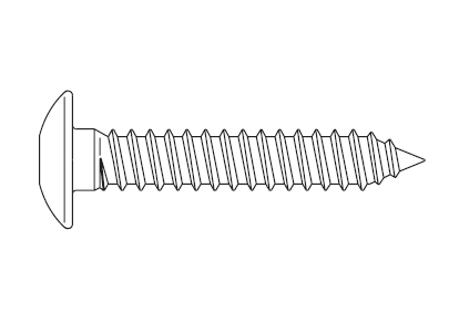 SFS INTEC -  Vite SPTB testa bombata torx tamper autoforante fissaggio bandelle - col. NERO DUROCOAT DT - ø mm 5,5 - l. tot 35 - l. utile 30 - utilizzo ANTIFURTO