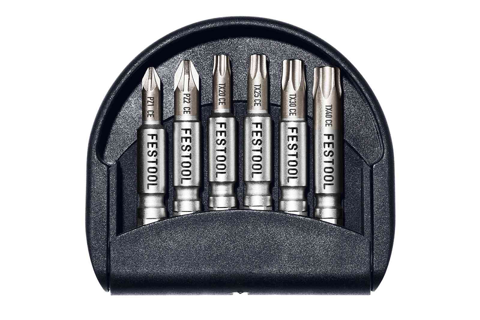 FESTOOL -  Inserto attacco esagonale 1/4 - note ASSORTIMENTO DI INSERTI CENTRO BIT-SET 1 - info  TX 20 - 25 - 30 - 40 - PZ1 - PZ2