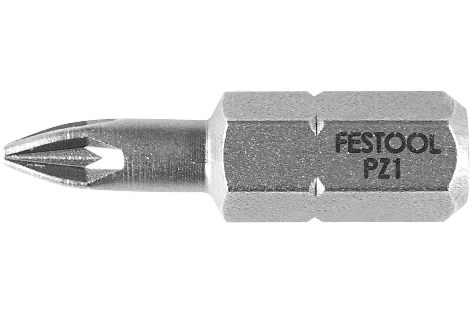 FESTOOL -  Inserto POZDRIV esagonale per viti a testa a croce pozdriv - misura/forma  PZ1 X 25 - note 10 PEZZI PZ1 - info PZ PZ 1 - 25/10