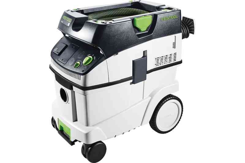 FESTOOL -  Aspiratore CLEANTEC professionale su ruote con presa per attivazione da elettroutensile - potenza (w) REGOLABILE 350 - 1200, CARICO MAX 2400W - depress. max (pa) 24000 - contenitore / sacchetto (litri) 36/34 - rumore (db) 71
