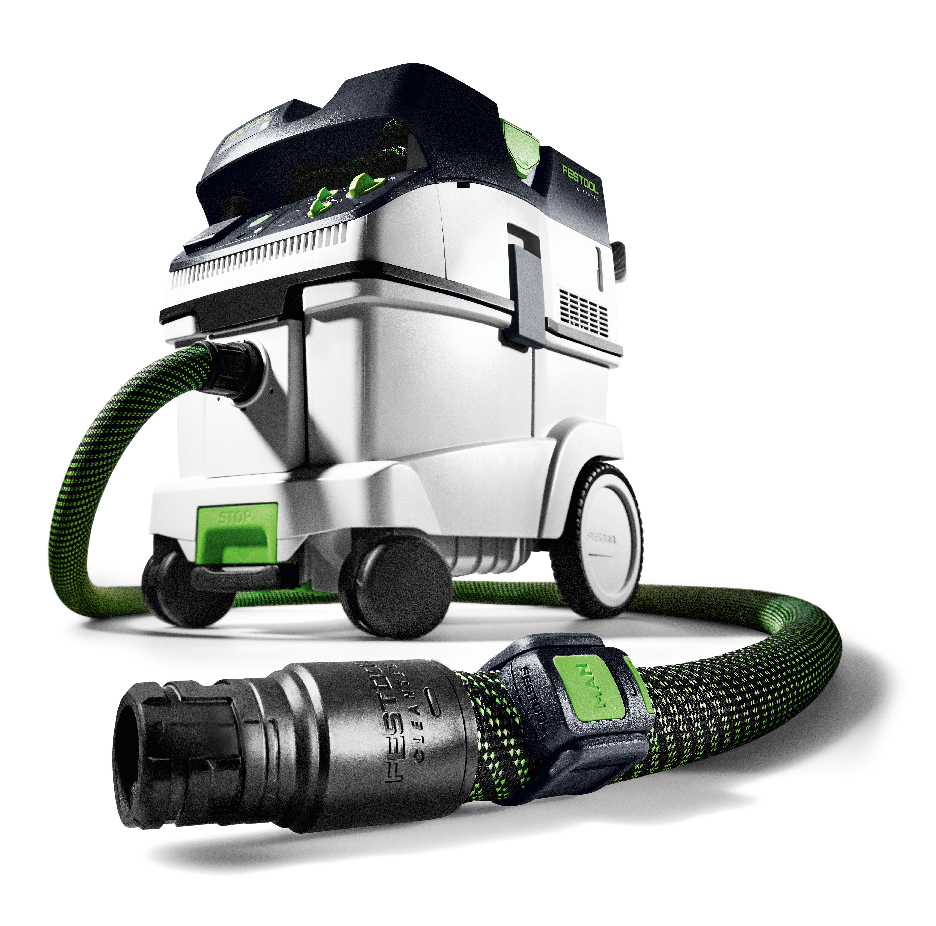 FESTOOL -  Aspiratore CTM 36 a sacchetto con piano di appoggio sys-doc professionale su ruote completo di accessori