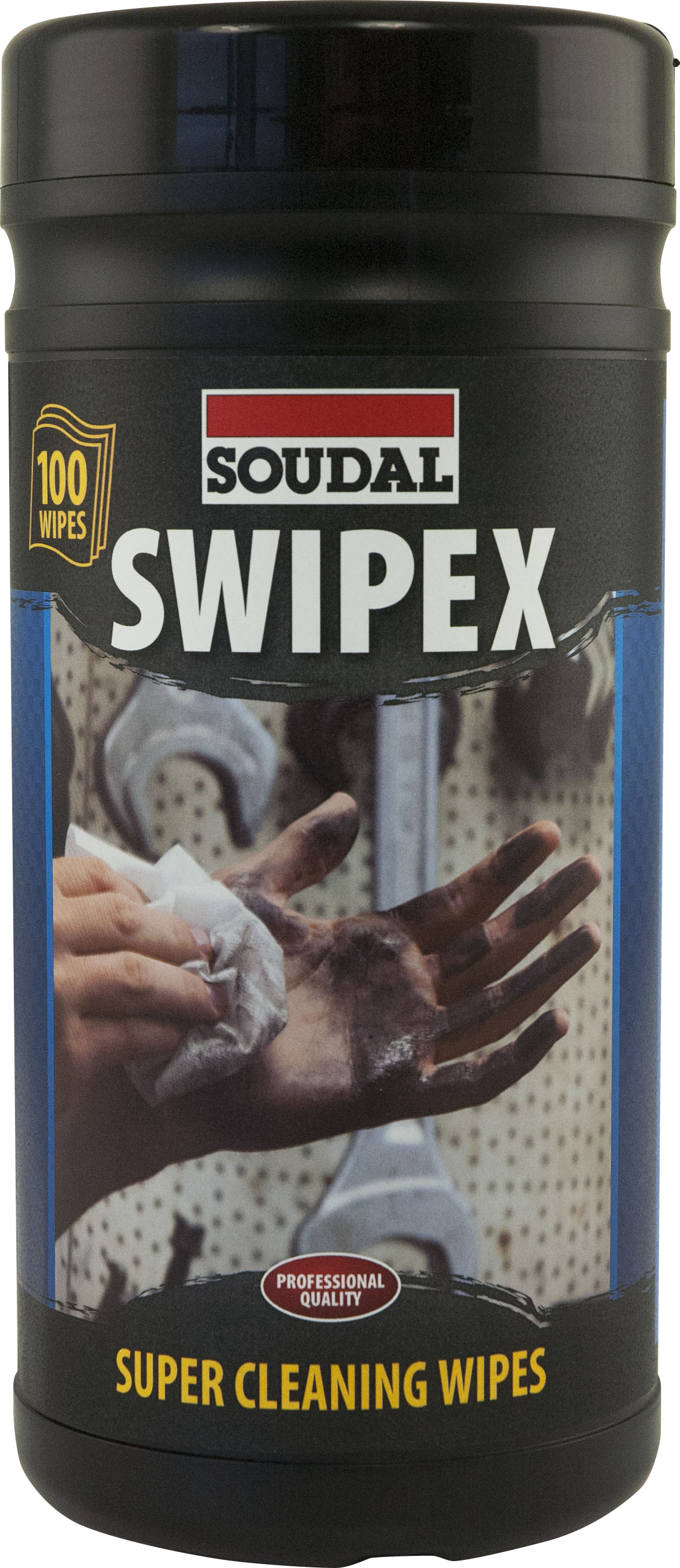 SOUDAL -  Detergente SWIPEX salviette rimozione vernice sporco adesivi sigillanti oli - col. BIANCO - q.ta 100 PZ