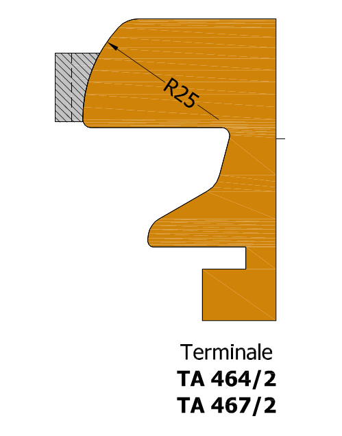ROVERPLASTIK -  Tappo TERMINALI ANTA terminale per gocciolatoio - col. MARRONE - note TA464/2