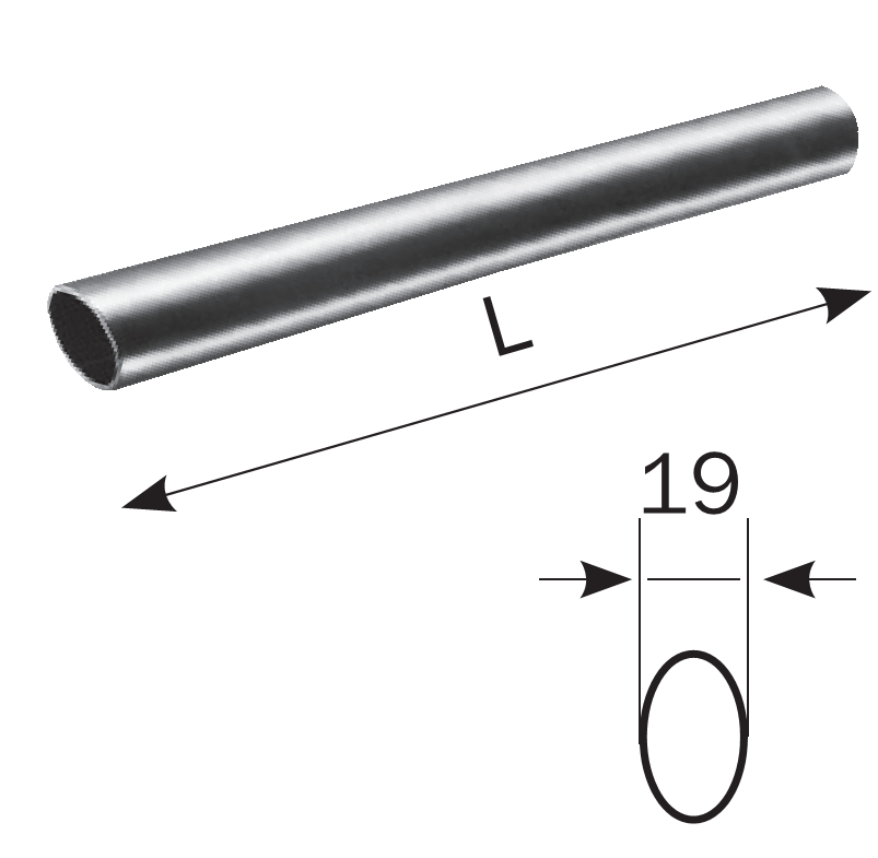 ISEO -  Maniglione Antipanico IDEA BASE barra maniglia - col. PVD INOX - lunghezza 1330
