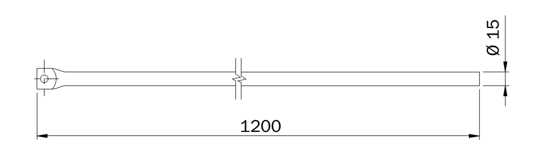 ISEO -  Asta VIS di copertura - col. VERNICIATO NERO - dimensioni 1200 - note 15