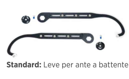 ANTAMATIC SIR -  Leva SERIE 4.0 per ante alla padovana o battente con bandella zancata - per mod. BATTENTE