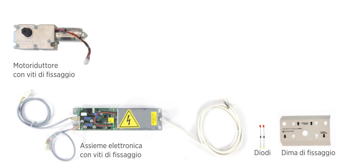 ANTAMATIC SIR - Kit Motore SERIE 4.0 ad incasso kit per scuro mono anta sinistra