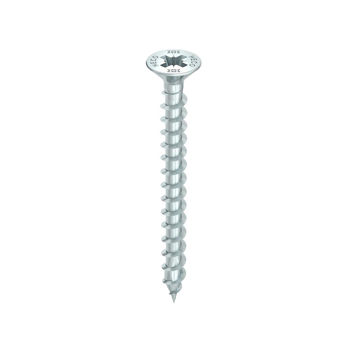 HECO -  Vite T40 testa svasata piana a croce ph autofilettante universale - col. ZINCATA NERA - diametro 4,0 - lunghezza 40