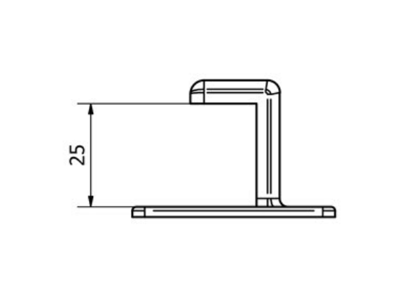 BIENNEBI -  Incontro ART 116 per chiavistello a filo - col. OTTONE BRONZATO - dimensioni 15