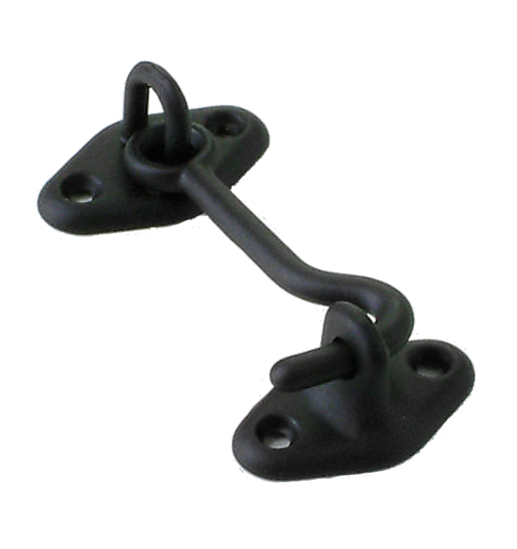 BIENNEBI -  Chiavistello/nottolino a tevellino con incontro - mat. OTTONE - col. NERO - dimensioni 120 - note NERO OPACO