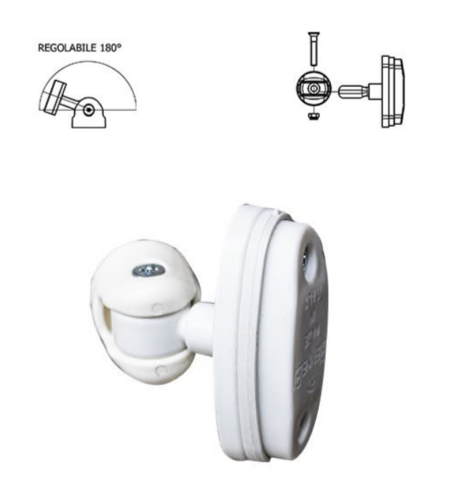 BIENNEBI -  Fermapersiane ART 498 magnetico ovale per fissaggio con viti - col. BIANCO