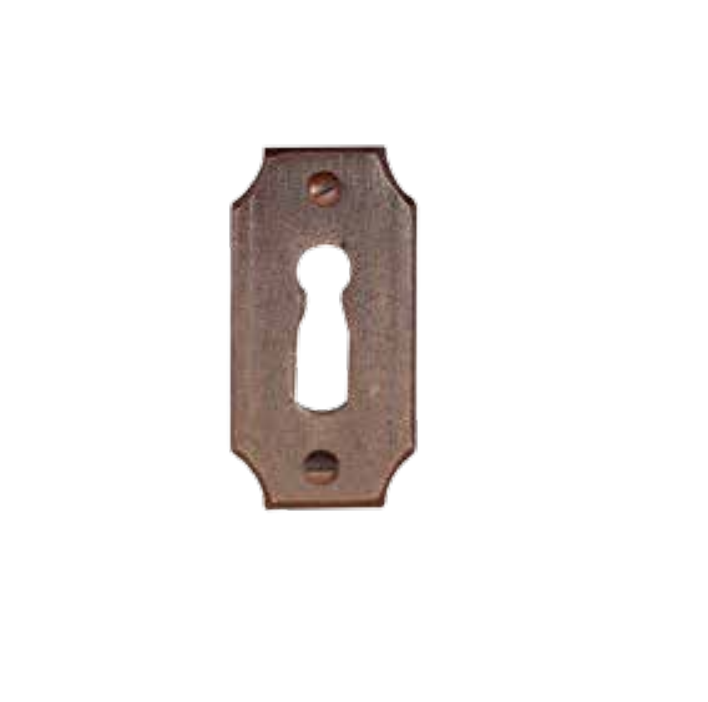 Bocchetta FORGIATO rettangolare foro patent - col. RUGGINE - dimensioni 35 X 70