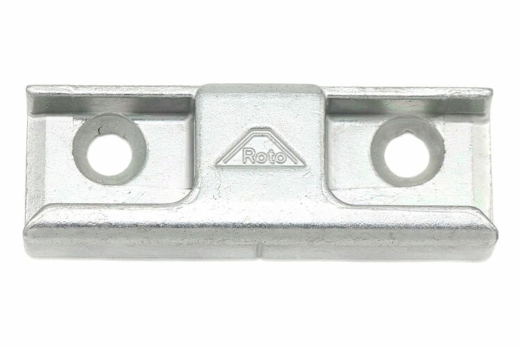 ROTO FRANK -  Incontro NT/NX - STANDARD fisso per nottolino - col. ARGENTO NATURALE - aria NT INCCHIUSLEGNO B.18 - frontale 18