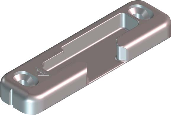 ROTO FRANK -  Incontro NT/NX - STANDARD inferiore per nottolino - col. ARGENTO NATURALE - aria NT INCAR LEGNO B.EU. 24DX - frontale 24 - mano DX