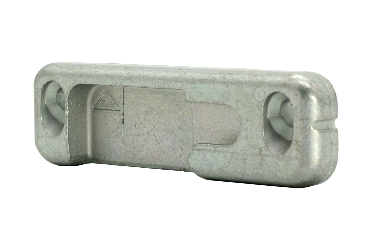 ROTO FRANK -  Incontro NT/NX - STANDARD antieffrazione per nottolino - col. ARGENTO NATURALE - aria NT INCSIC.LEGNO B.24 SX - frontale 24 - interasse 13 - mano SX