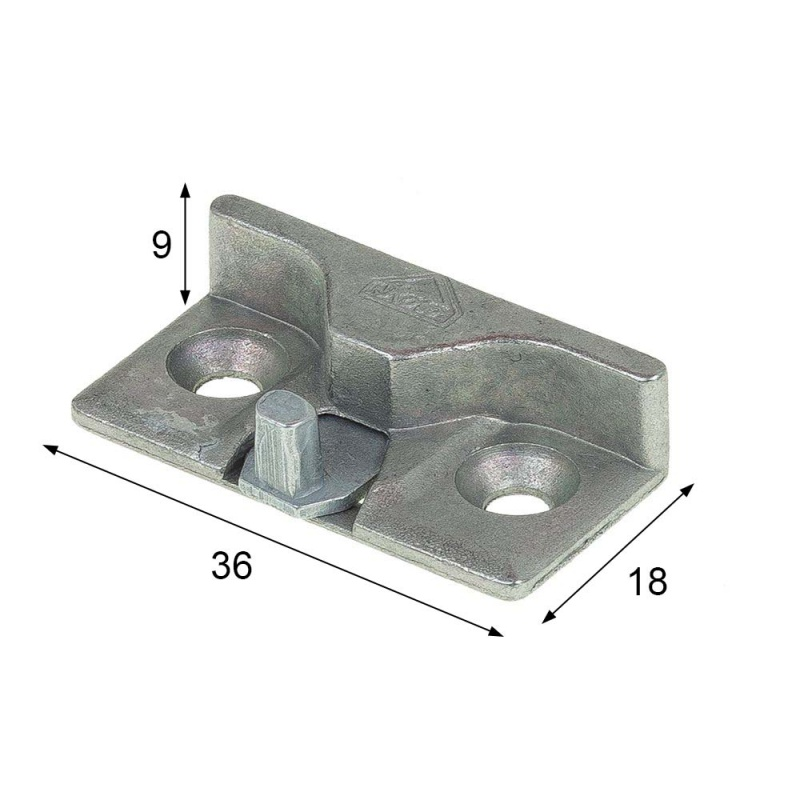 ROTO FRANK -  Incontro NT/NX - STANDARD per microventilazione - col. ARGENTO NATURALE - aria 12 - frontale 18